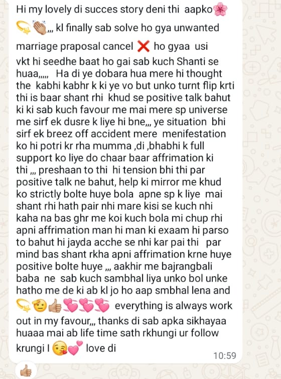Privacy-safe WhatsApp review about SP and marriage success